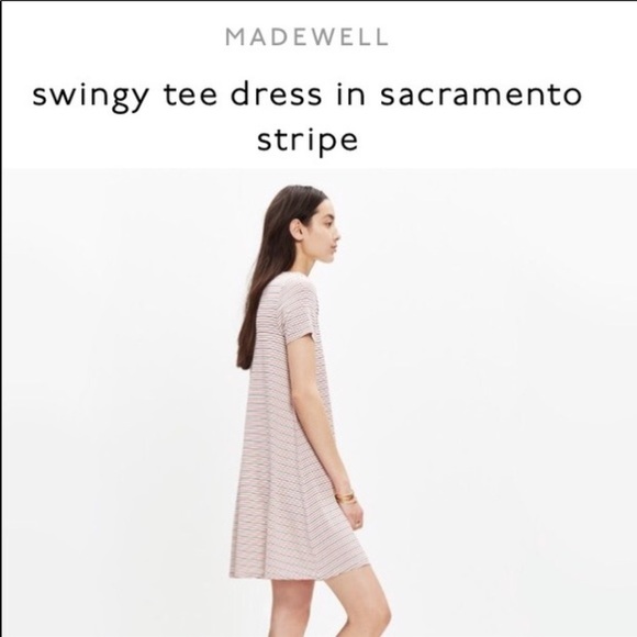 Madewell Dresses & Skirts - Madewell black and red striped T-shirt dress